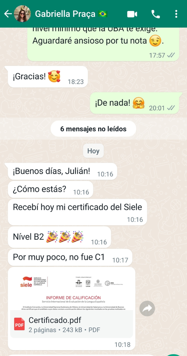 gabriella-praca-aluna-espanhol-siele-julian-priante